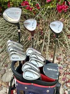 Complete Golf Set Adams Tight Lies Regular Flex Right Hand Golden Bear Woods Bag - Picture 1 of 20
