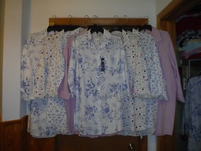 Long Sleeve Button front  Sleep Shirts Gap Body XL,L,S, Multi Color 100% cotton - Image 1 of 4