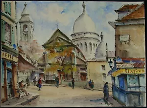 "Julian BROSIUS (1917-2004) ""Montmartre" - Foto 1 di 14