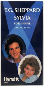 T.G. Sheppard Sylvia with Ross Shafer at Harrah's Casino Reno Postcard July 1985 - Picture 1 of 2