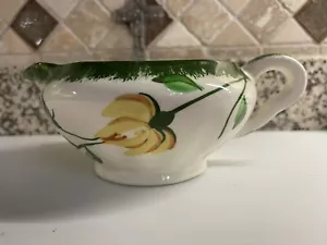 Vintage Blue Ridge Pottery yellow floral rose green edge Gravy Boat - Picture 1 of 7