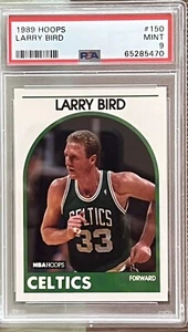 Larry Bird 2 Card PSA 9 Graded Lot 1990 Fleer #8 1990 Hoops # 150 Newly Graded - Picture 1 of 4