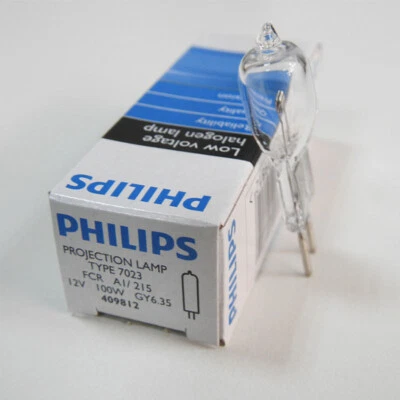 PHILIPS Instrument Bulb 7023 FCR 12V100W Projector Lamp Microscope Light 409812 - Image 1 of 3