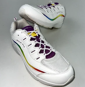 Easy Spirit Womens Seromy 25 Leather 5692123 Walk Run White Purple Size 10 W - Picture 1 of 13