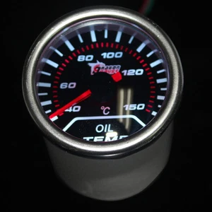 Pointer 2" 52mm Car Universal Smoke Len LED Oil Temp Temperature Gauge Meter HC - Picture 1 of 7