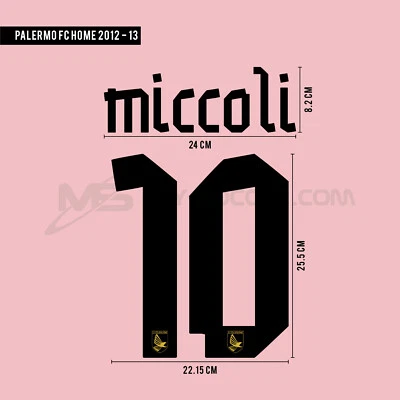 MICCOLI #10 Palermo Home 2012-13 Print (Printable PU Material) - Image 1 of 4