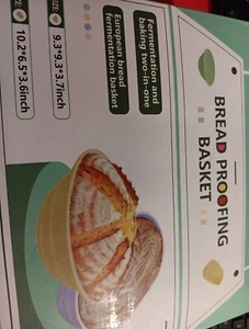 Banneton Brot Gärkörbe, Silikon Sauerteig Backen Neu im Karton KOSTENLOSER VERSAND  - Bild 1 von 1