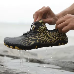 Men Women Water Shoes Beach Barefoot Swim Diving Yoga Aqua Sports Leopard Print - Picture 1 of 42