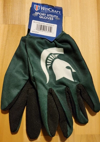 NCAA Michigan STATE SPARTAN SPORT UTILITY Two-Tone Gloves ONE SIZE GREEN/BLACK Cover