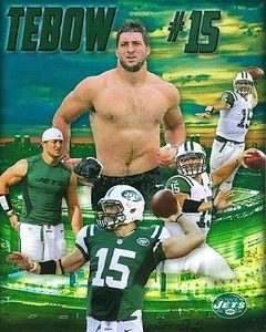 TIM TEBOW 8X10 PHOTO NEW YORK JETS NY NFL FOOTBALL COLLAGE #15 QUARTERBACK - Picture 1 of 1