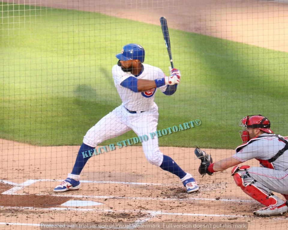 Jason Heyward Chicago Cubs Original PhotoArt Pic 2019 Size / Mat / Frame Options - Image 1 of 4