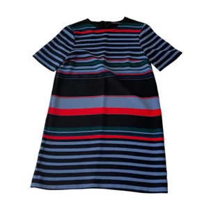 Zara Woman Size 5 Striped Shift Dress Zips Back - Picture 1 of 4
