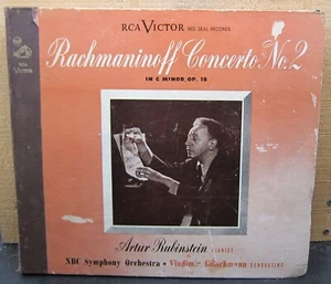 Rachmaninoff Concerto No 2 - Rubinstein - RCA Red Seal 12 in 78 RPM Set  1947 - Imagen 1 de 2