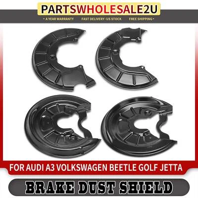 4x Protector antipolvo de freno delantero y trasero para Volkswagen Golf 2010-2013 Jetta 2005-2010 Foto 1 de 4