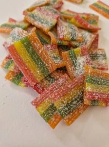 Sweets | Fizzy Sour | Rainbow Belts Pieces | Halal - Bild 1 von 11