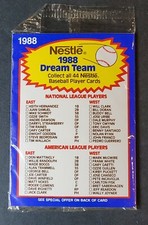1988 Nestle Dream Team Baseball Card Pack w/ #39 Kirby Puckett Hall of Fame