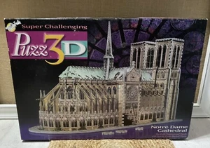 PUZZ-3D Notre Dame Cathedral Puzzle Milton Bradley 952 Pcs NEW Vintage 1996 - Picture 1 of 4