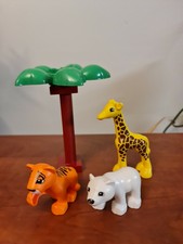 LEGO DUPLO Wild Animal Figures x 3 & Tree