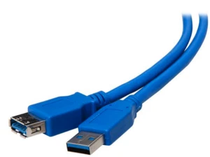 2- PACK 2x Blue USB 3.0 Extension Cable 1.5 Feet - Picture 1 of 1
