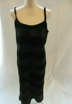 Vestido Sonia Rykiel Negro Rayas Sin Mangas Detalle Terciopelo Nuevo con Etiquetas Talla L Foto 1 de 4