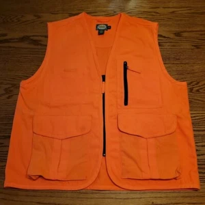 Cabelas Outdoor Gear Hunting Vest Neon Orange Full Zip Pockets Hunting Deer - Picture 1 of 19