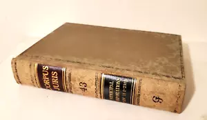 LAW: CORPUS JURIS - MUNICIPAL CORPORATIONS, Volume 43 Book 1927 - Picture 1 of 5
