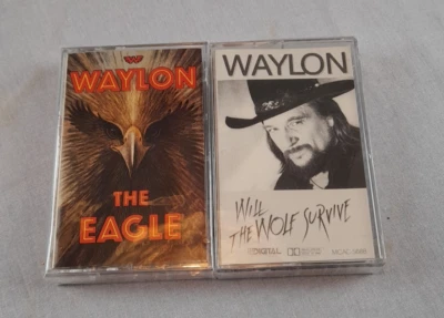 Waylon Jennings The Eagle & Will The Wolf Survive Cassettes New Sealed ET46104  - Image 1 of 4