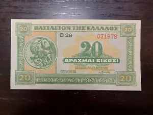 Griechenland 20 Drachmen 1940, P-315 - Bild 1 von 2