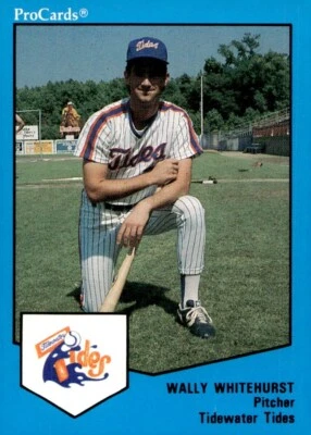 1989 ProCards Tidewater Tides WALLY WHITEHURST RC METS ATHLETICS A'S - Image 1 of 2