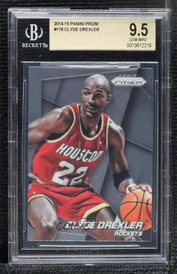 2014-15 Panini Prizm Clyde Drexler #178 BGS 9.5 GEM MINT HOF - Image 1 of 2