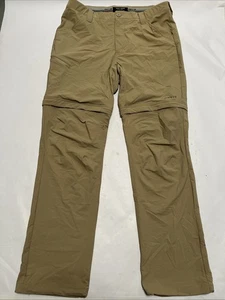 Pantalone uomo Orvis convertibile in pantaloncino protezione insetti beige 34W x 32L tasche - Foto 1 di 21