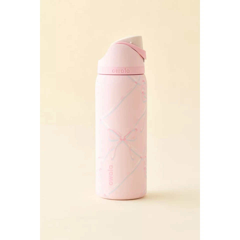 Owala Skull/Sugar Plum Fairy 32 Oz FreeSip Water Bottle Holiday Edition Pink - Image 1 of 4