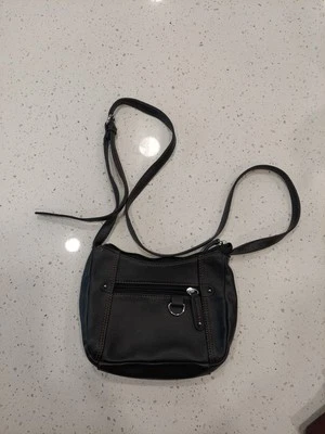 Jaclyn Smith Black Leather Crossbody Shoulder Bag Purse Women's One Size - Image 1 of 3