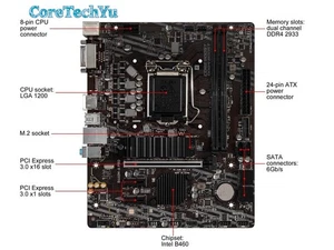 MSI MPG B460M-A PRO B460M BOMBER LGA1200 B460 DDR4 MATX Motherboard 10TH Tested/ - Picture 1 of 5
