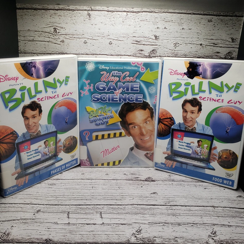 (3) Disney Presents Bill Nye The Science Guy DVD Lot Food Web, Phases Of Matter - Image 1 of 4
