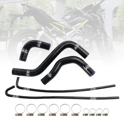 Silicone Radiator coolant Hose kit For Kawasaki Z900 2017-2024 Black BE - Image 1 of 4