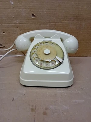 TELEFONO A Disco Unificato Sip Siemens S 62 Avorio Numeri Ramati Anni 70 - Immagine 1 di 4