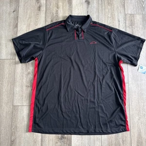 PIZZA HUT Mitarbeiter Uniform Vintage Polo schwarz Gr. 3XL NEU Restaurant rot gestreift - Bild 1 von 8