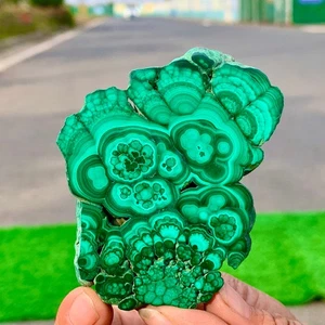 112G Natürlicher Malachit Transparent Cluster Grobmineral Probe - Bild 1 von 21