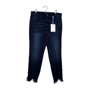 KanCan blaue Jeans V Reißverschluss Saum Stil KC9131D Schnitt 30175 Größe 11/29 neu mit Etikett - Bild 1 von 7