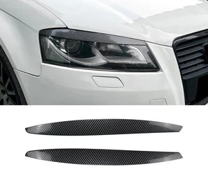 Audi A3 8P 2003-2012 Augenbrauen Scheinwerfer Eyelid Cover Look Carbon - Bild 1 von 8