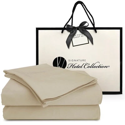 Queen Sheet Set - 4 Piece Soft Sheets - Hotel Luxury, Easy Care - Includes Fl... - Image 1 of 4