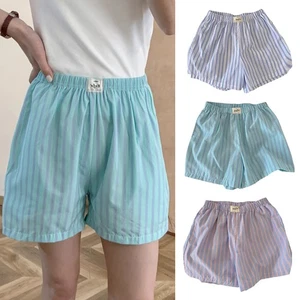 Japanische Leichte Sommer Schlafhose Mit Elastischer Taille Gestreift Damen - Picture 1 of 27