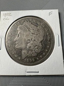 Dólar de plata Morgan de Estados Unidos de 1892 CC $1 fino - Imagen 1 de 2