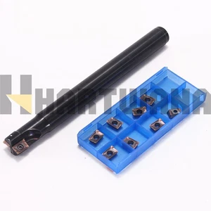 Soporte de fresa de extremo indexable 16 mm 2 flautas hombro cuadrado APKT inserto APKT1003PDTR - Imagen 1 de 10