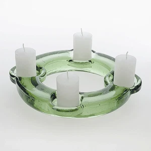 Adventskranz aus Glas.  - Bild 1 von 5