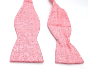 $110 Countess Mara Men`S Pink Gray Floral Bow Tie Classic Silk Adjustable Bowtie - Picture 1 of 5