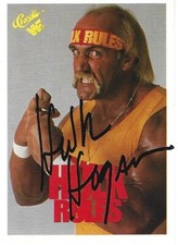 Hulk Hogan Autographed 1990 Classic WWF Trading Card