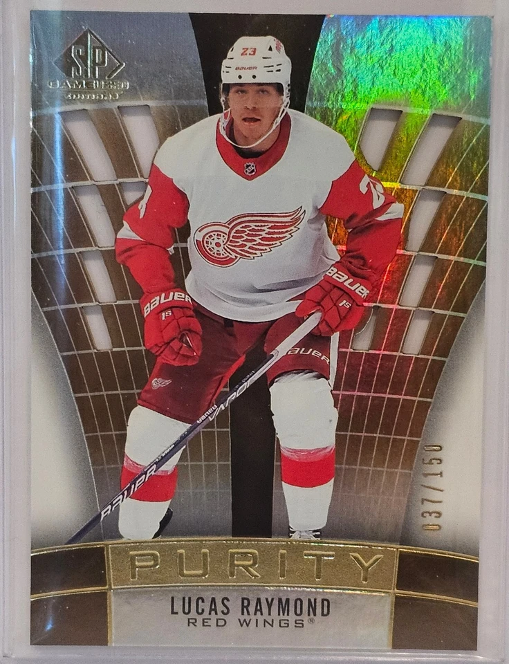 2021-22 Upper Deck SP Game Used Purity Gold 37/150 Lucas Raymond - Image 1 of 2