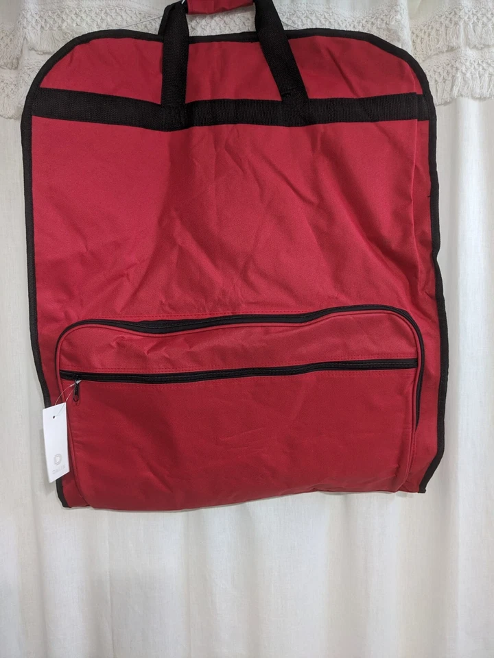 DALIX 60" Professional Garment Bag Cover Suits Pants Gowns Dresses Foldable Red